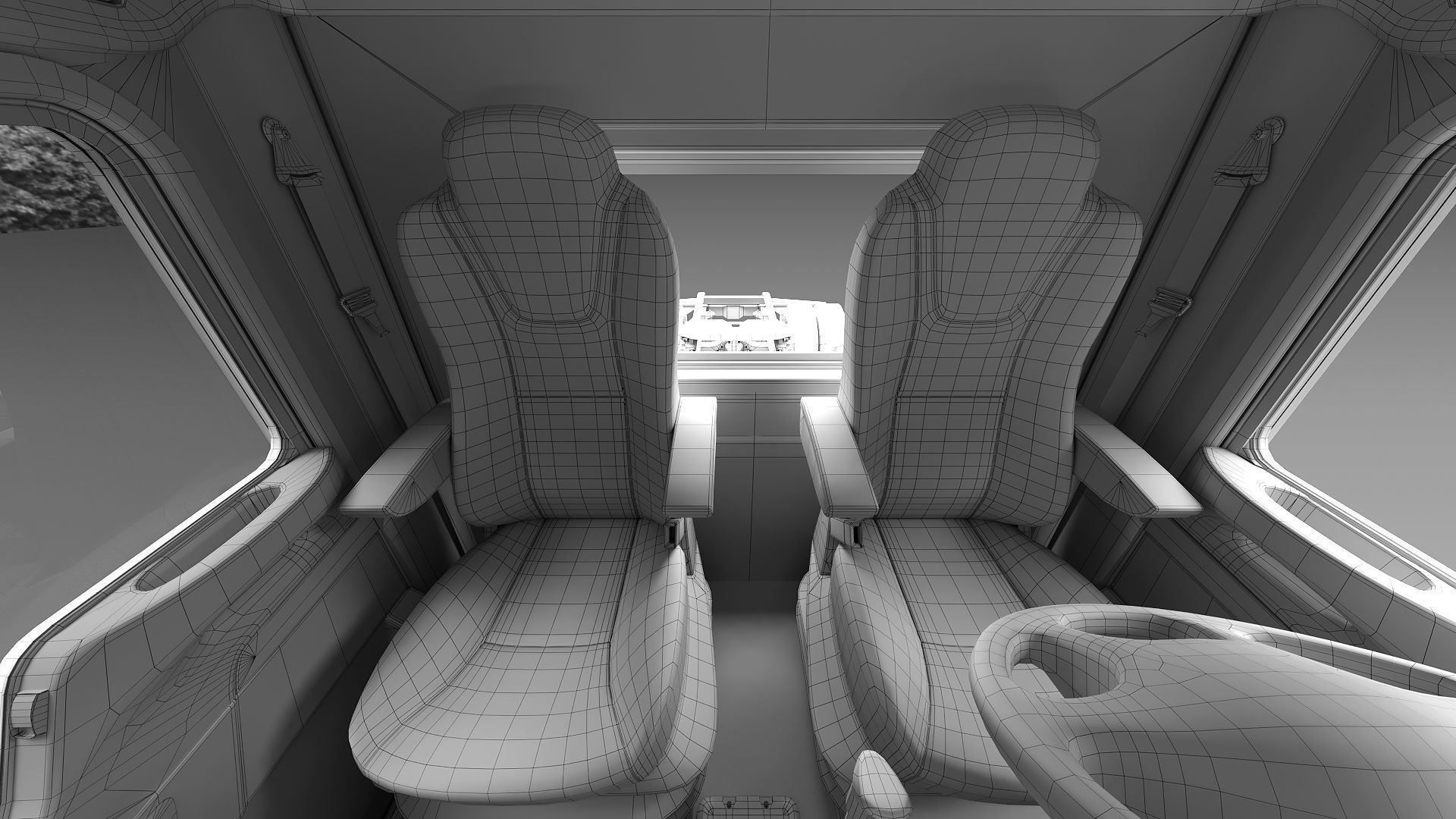 Kenworth T800 Semi Truck Low-poly 3D model_44