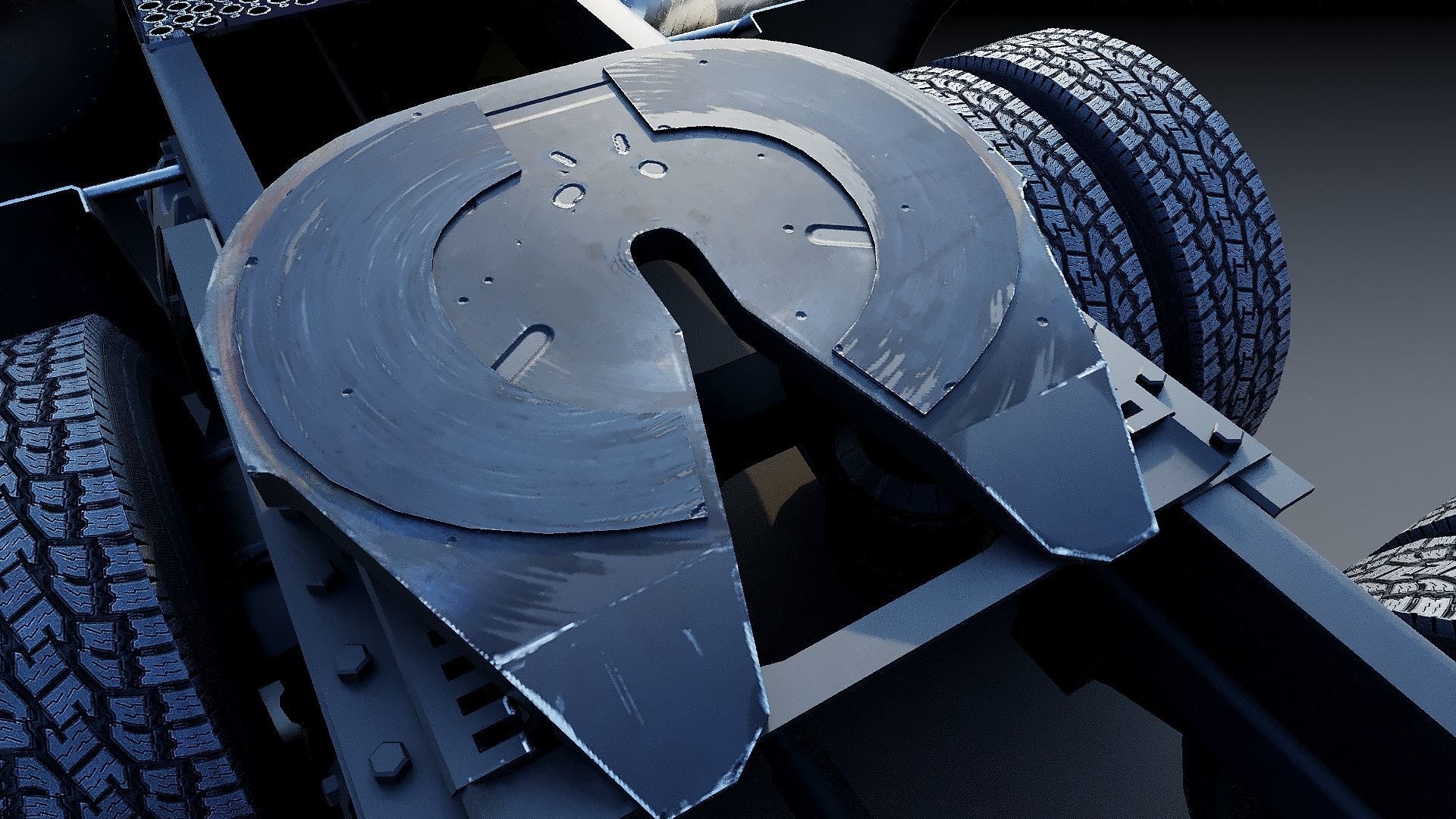 Kenworth T800 Semi Truck Low-poly 3D model_22