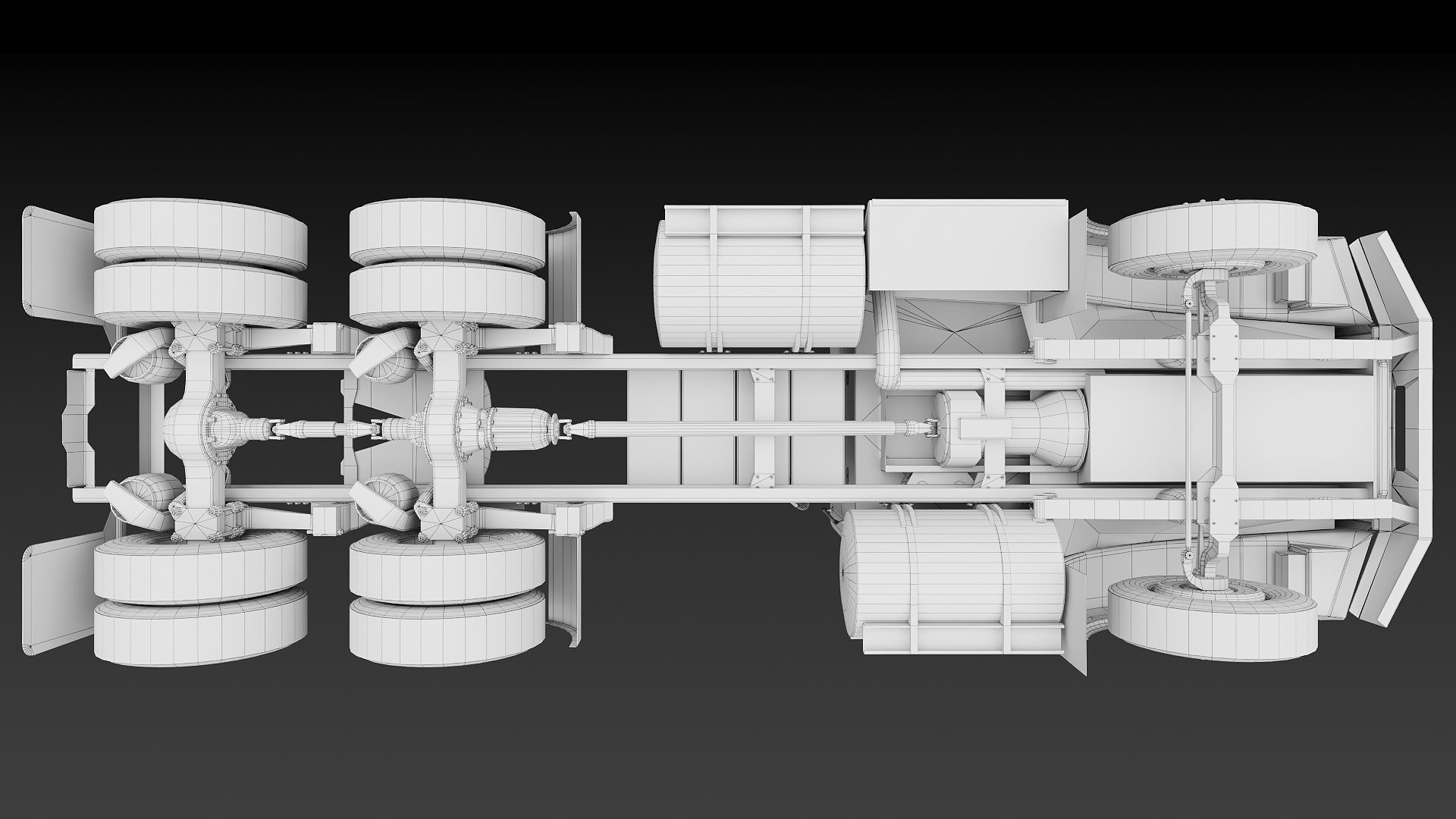 Kenworth T800 Semi Truck Low-poly 3D model_45