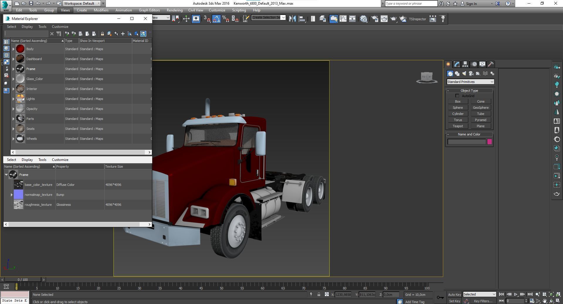 Kenworth T800 Semi Truck Low-poly 3D model_51
