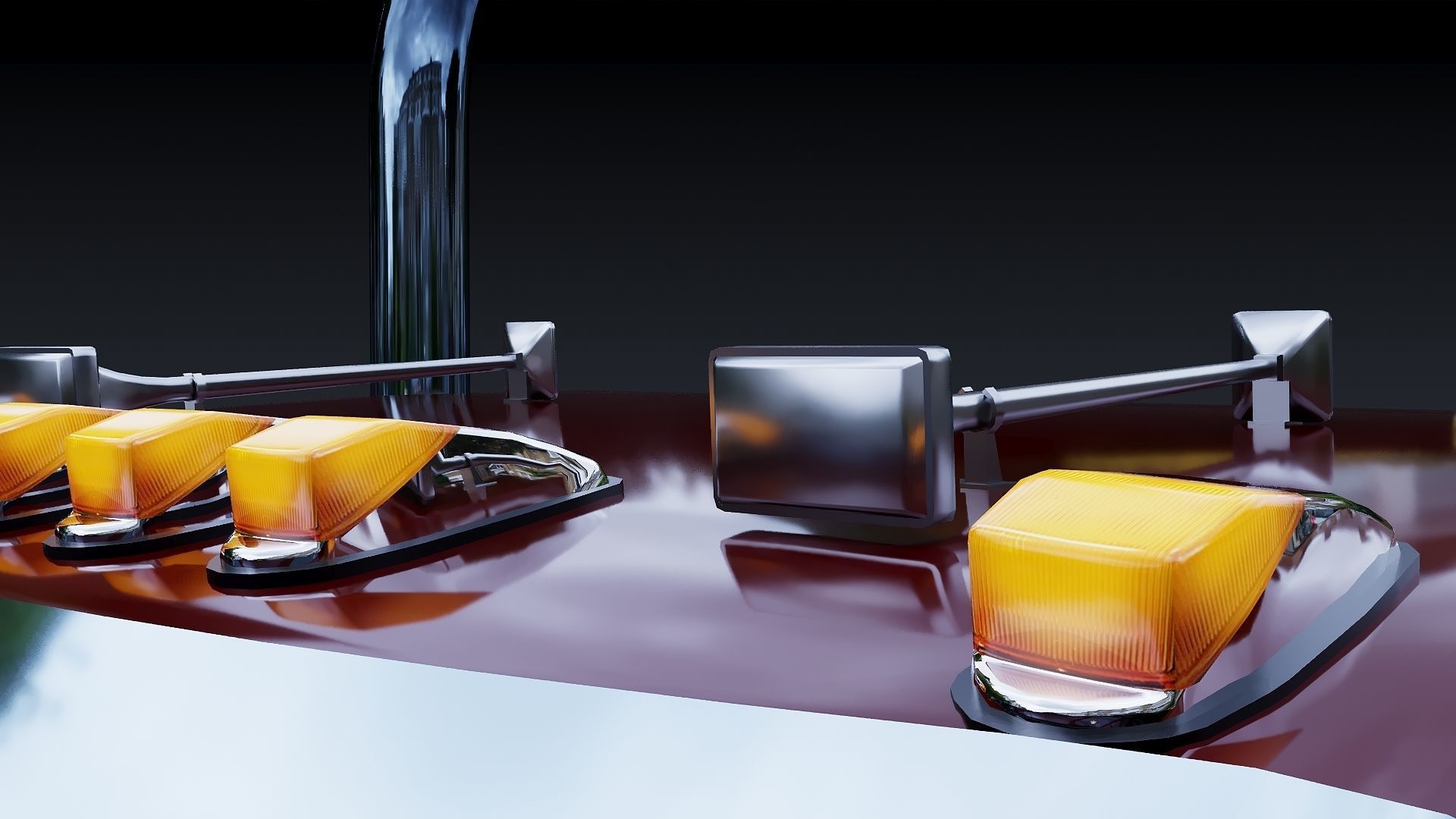 Kenworth T800 Semi Truck Low-poly 3D model_27