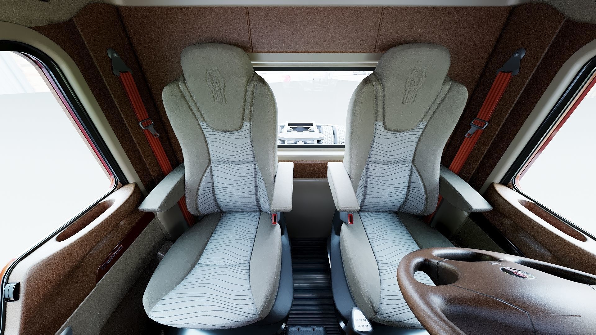 Kenworth T800 Semi Truck Low-poly 3D model_10