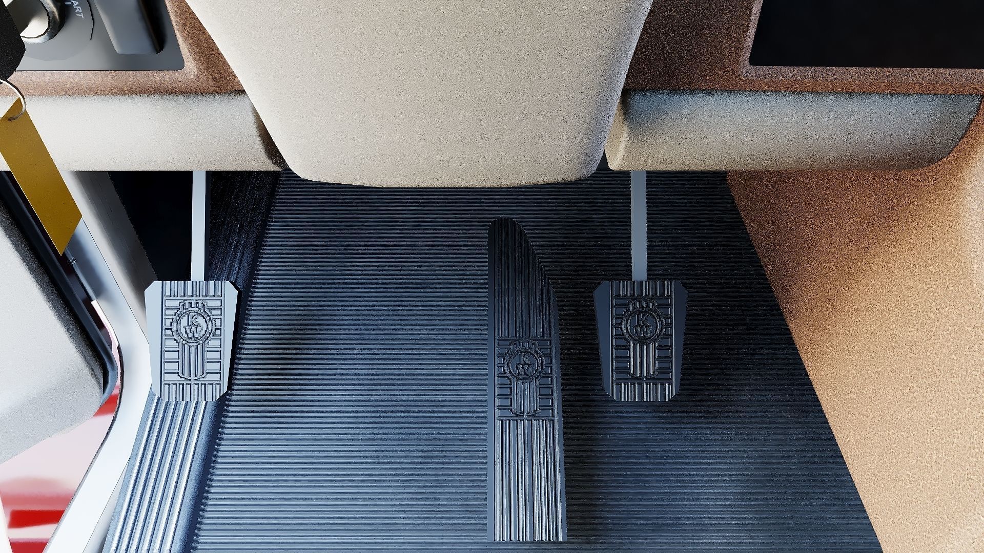 Kenworth T800 Semi Truck Low-poly 3D model_21