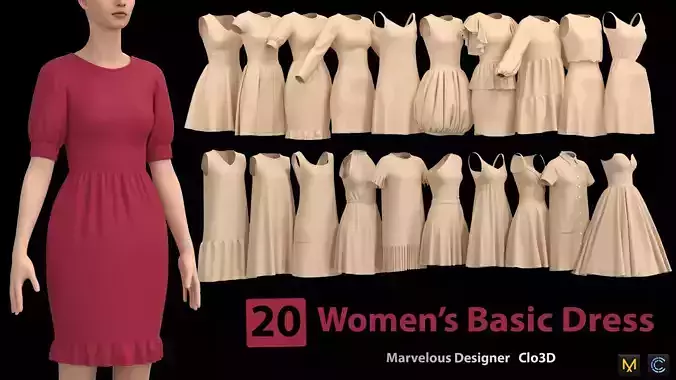 20 Women Basic Dress