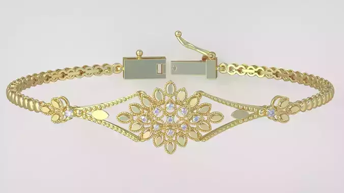 Exclusive Bracelet model 3D printable model 0044-14 3D print model