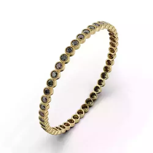 Women Ring With Round Stones And Milgrain