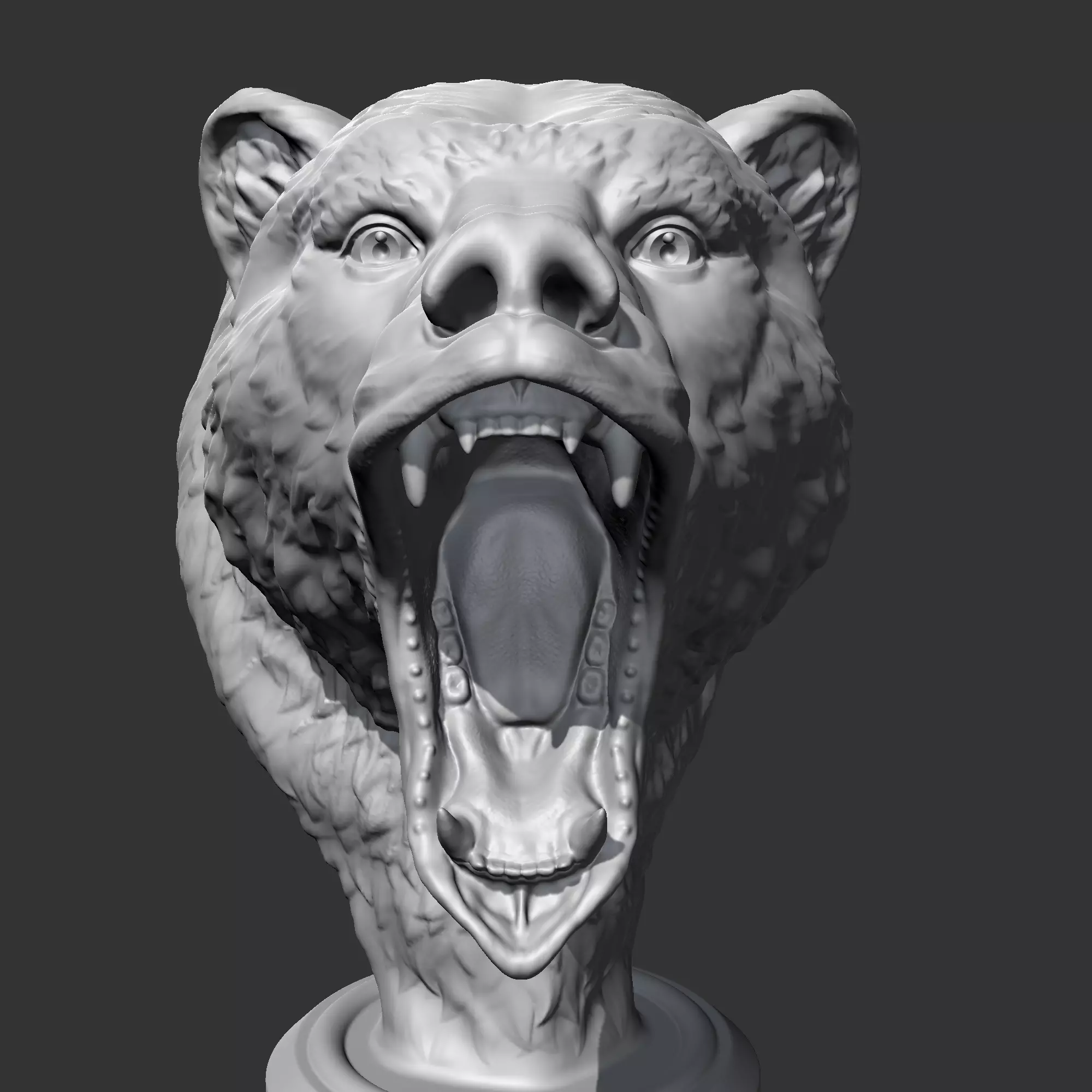 Grizzly Bear Head AM06 3D print model 3D print model