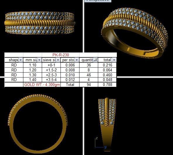 Wedding Engagement Rings 3dm STL OBJ FBX Renders Details 3D print model_4