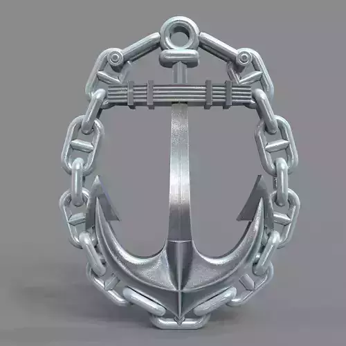 Nautical anchor with a patch circle