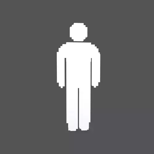 Voxel Style Boy Symbol v3 002