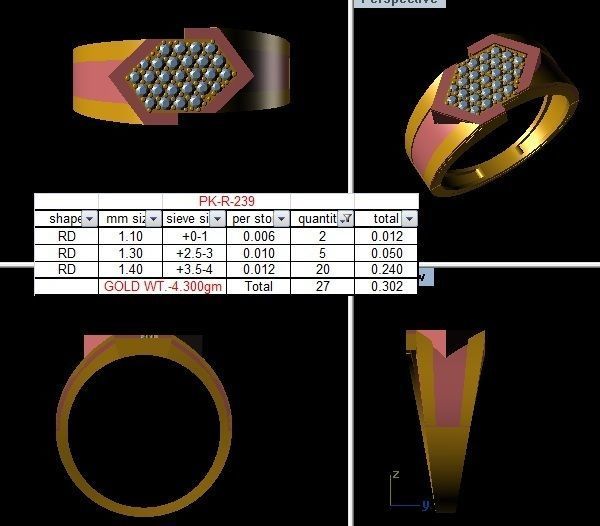 Wedding Engagement Rings 3dm STL OBJ FBX Renders Details 3D print model_4