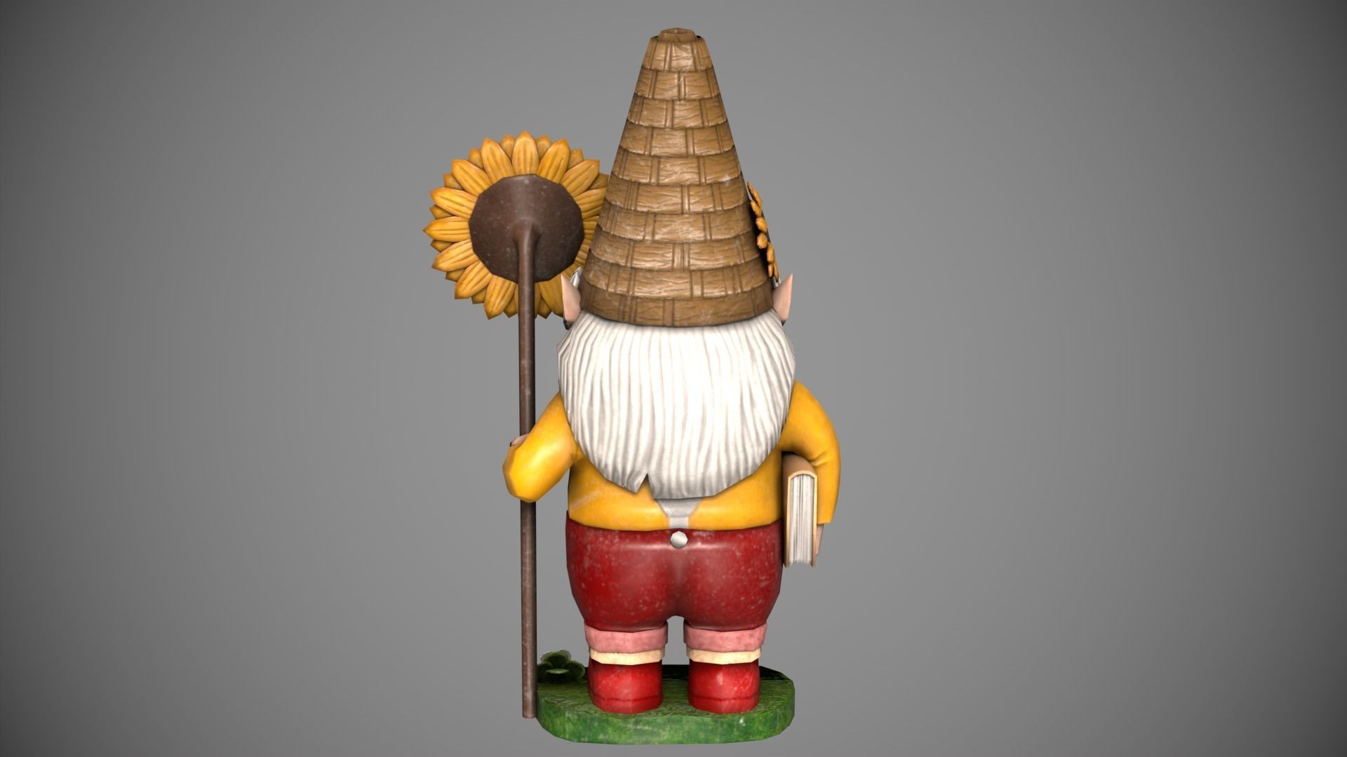 Garden Gnome Low-poly 3D model_3