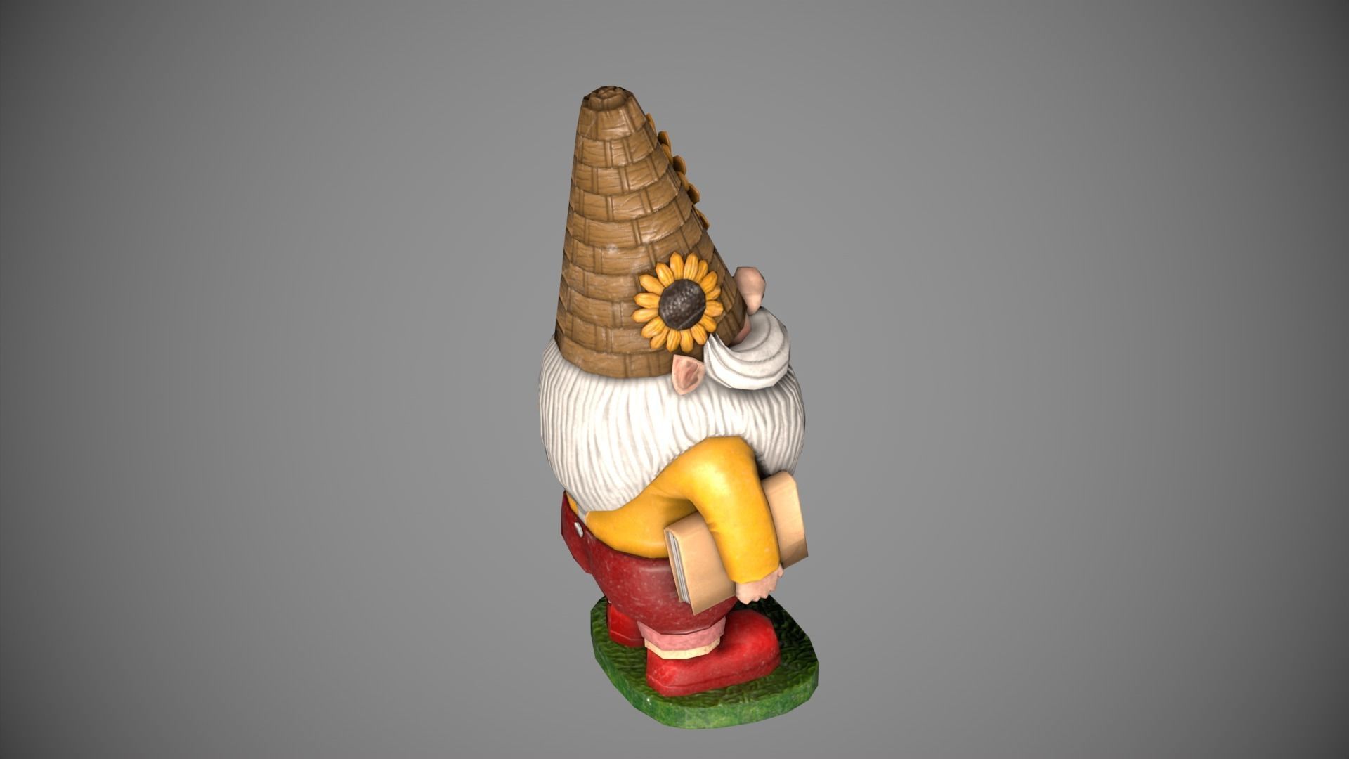 Garden Gnome Low-poly 3D model_9