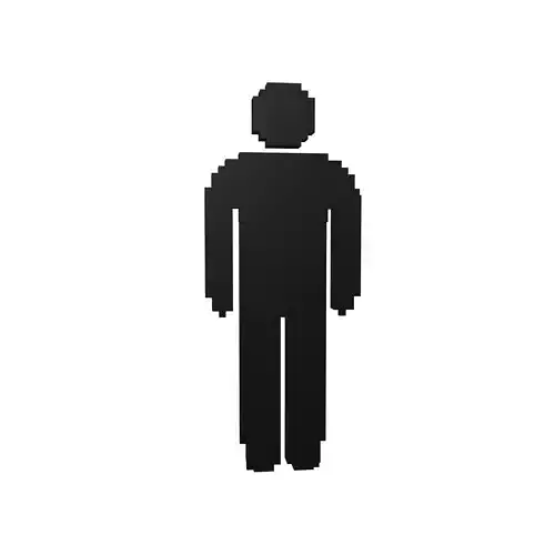 Voxel Style Boy Symbol v3 005