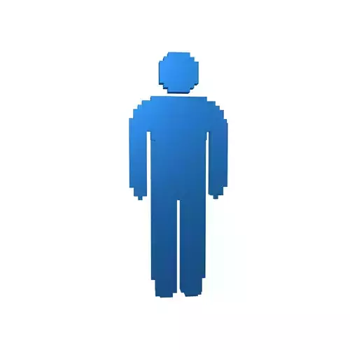 Voxel Style Boy Symbol v3 007