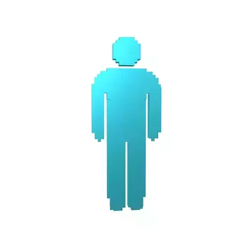 Voxel Style Boy Symbol v3 008