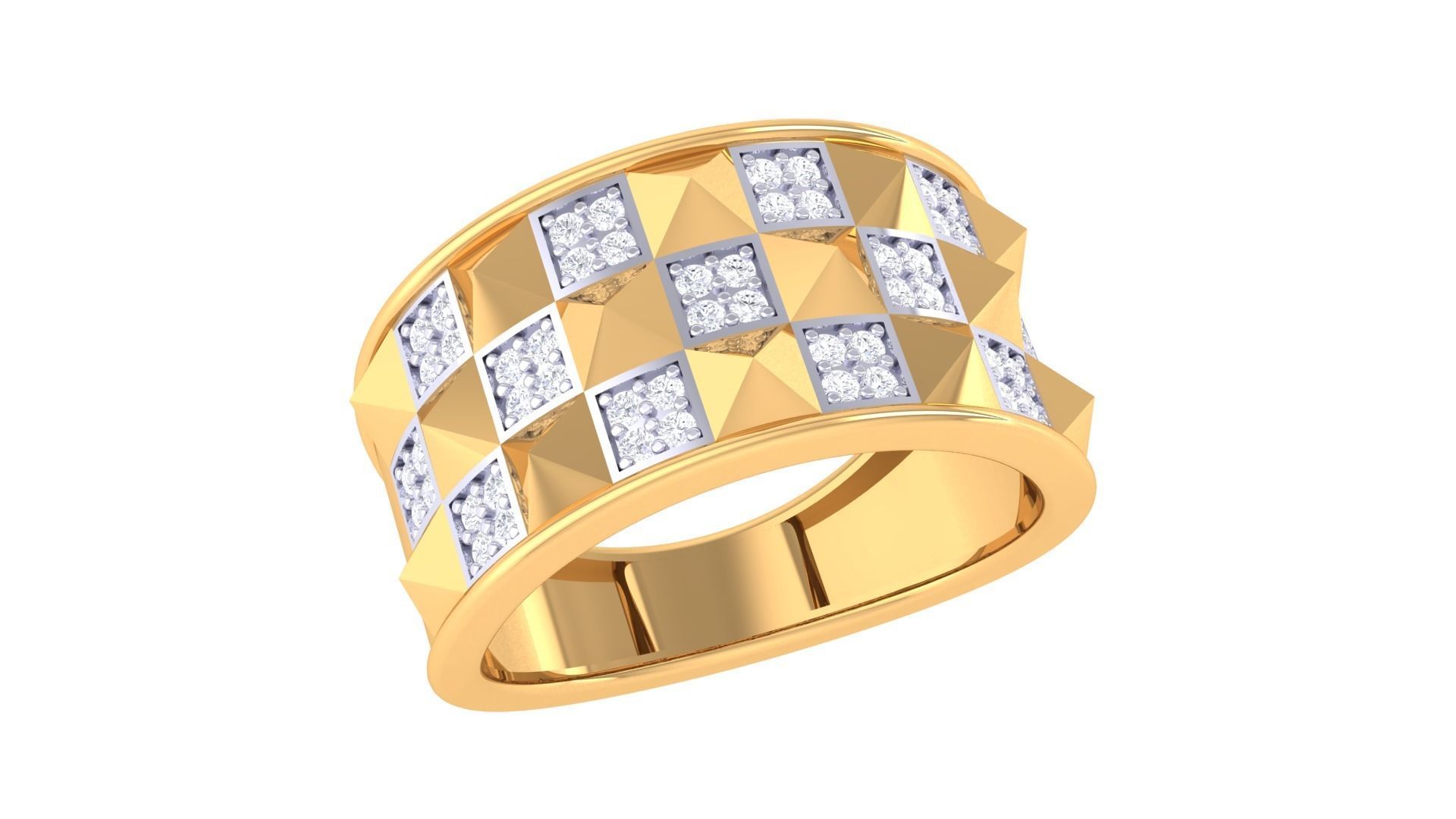 Wedding Engagement Rings 3dm STL OBJ FBX Renders Details 3D print model_1