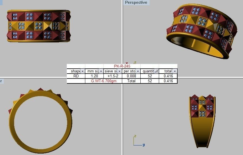 Wedding Engagement Rings 3dm STL OBJ FBX Renders Details 3D print model_4