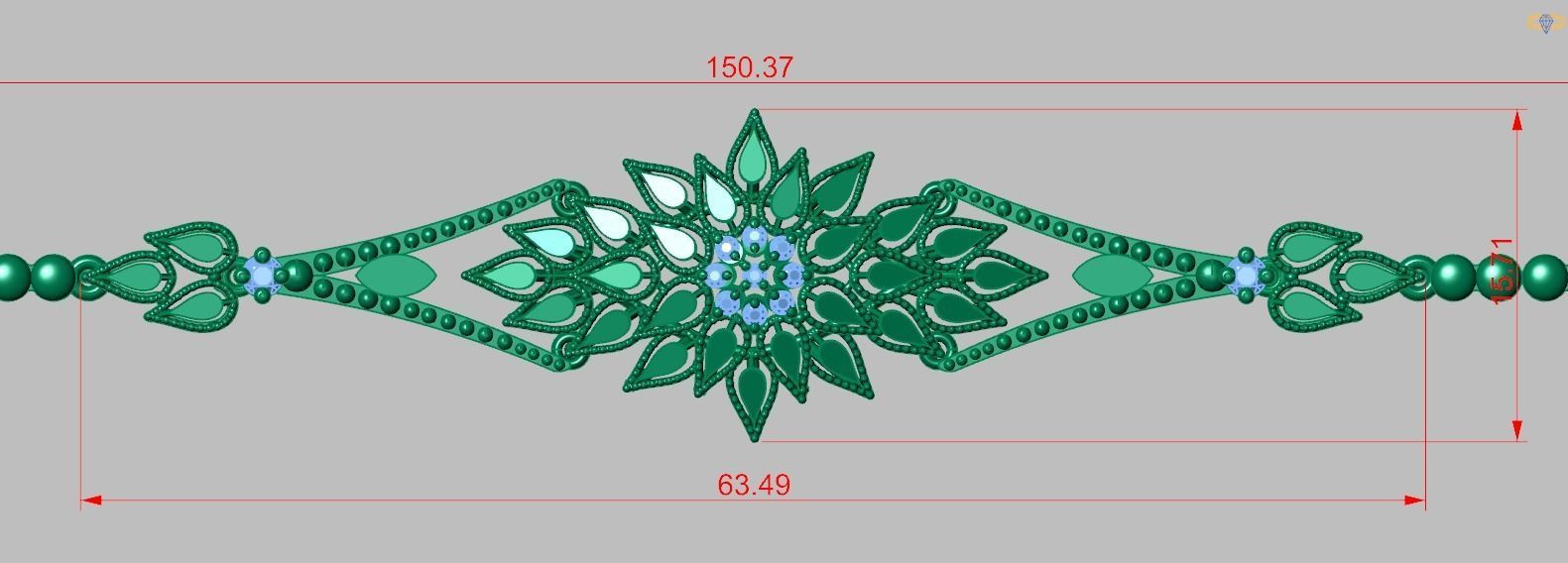 Exclusive Bracelet model 3D printable model 0045-14 3D print model_16