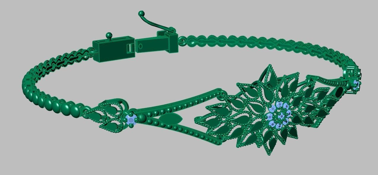 Exclusive Bracelet model 3D printable model 0045-14 3D print model_11