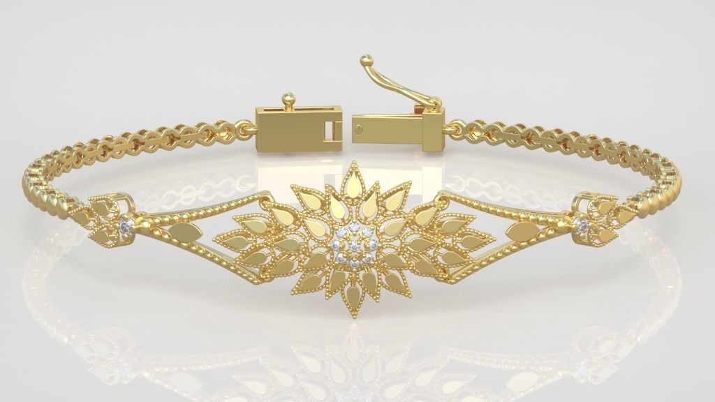 Exclusive Bracelet model 3D printable model 0045-14 3D print model_1