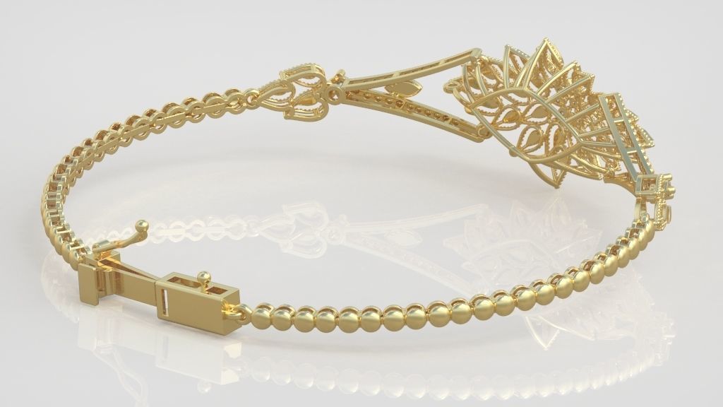 Exclusive Bracelet model 3D printable model 0045-14 3D print model_7
