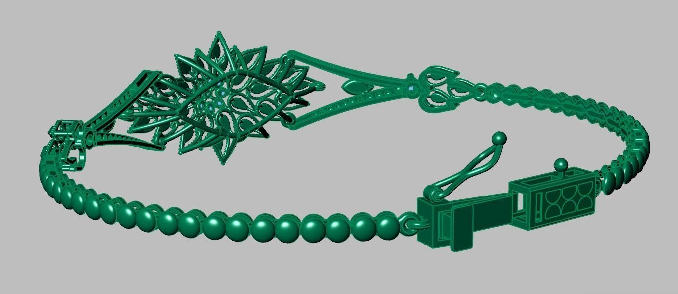 Exclusive Bracelet model 3D printable model 0045-14 3D print model_10
