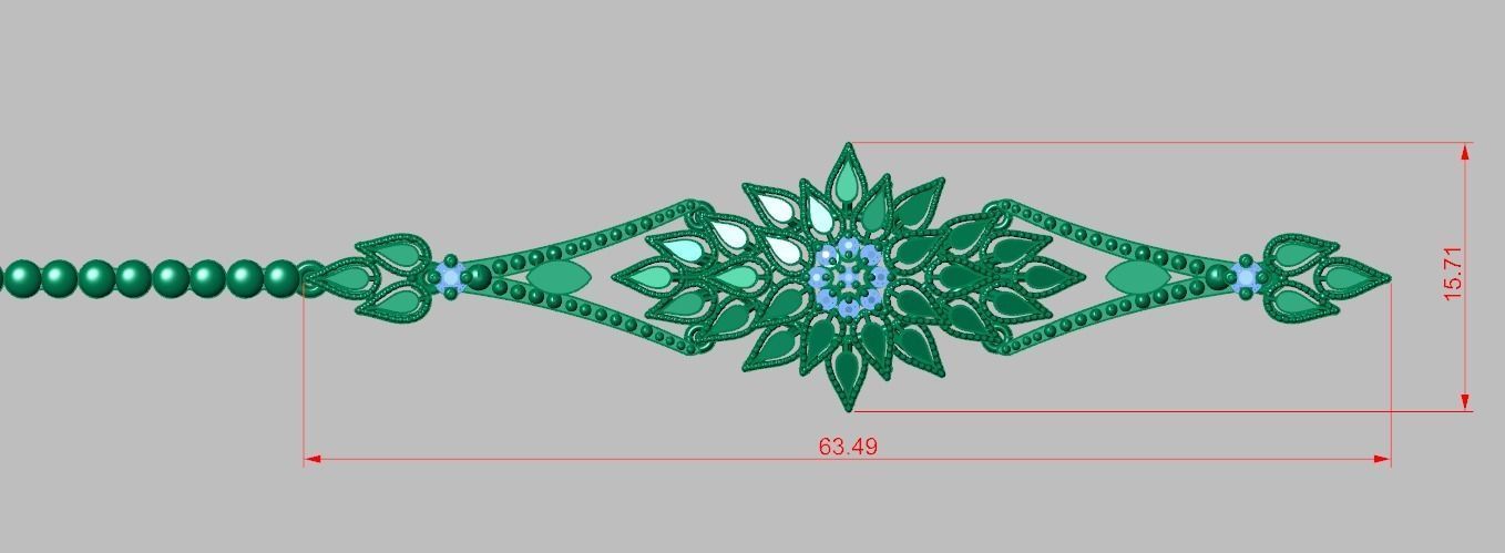 Exclusive Bracelet model 3D printable model 0045-14 3D print model_12