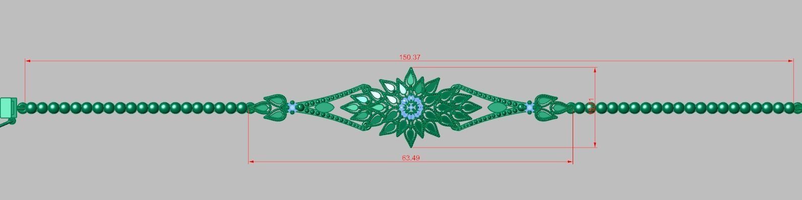 Exclusive Bracelet model 3D printable model 0045-14 3D print model_8