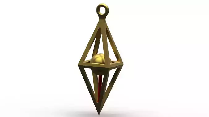 Octahedron Keychain 3D print model