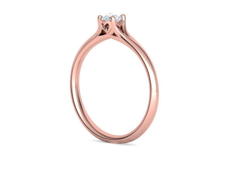 Aria Solitaire Promise Ring  with 20 pointer stone 3dmodel  3D print model_31