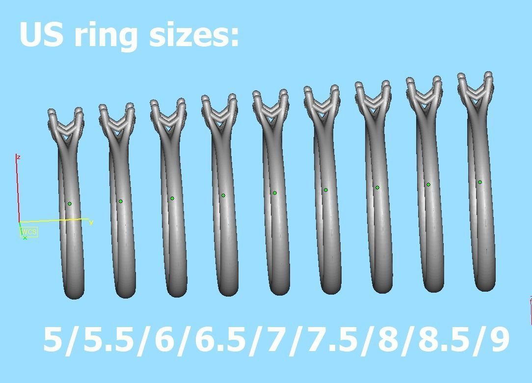 Aria Solitaire Promise Ring  with 20 pointer stone 3dmodel  3D print model_15