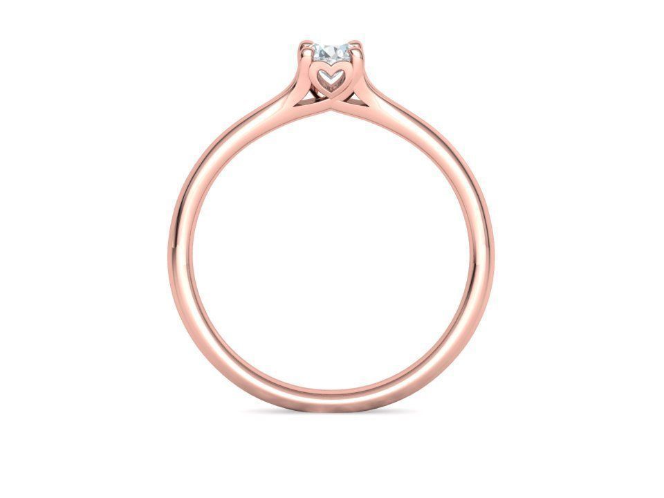 Aria Solitaire Promise Ring  with 20 pointer stone 3dmodel  3D print model_28