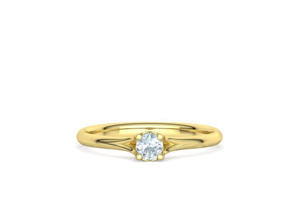 Aria Solitaire Promise Ring  with 20 pointer stone 3dmodel  3D print model_23