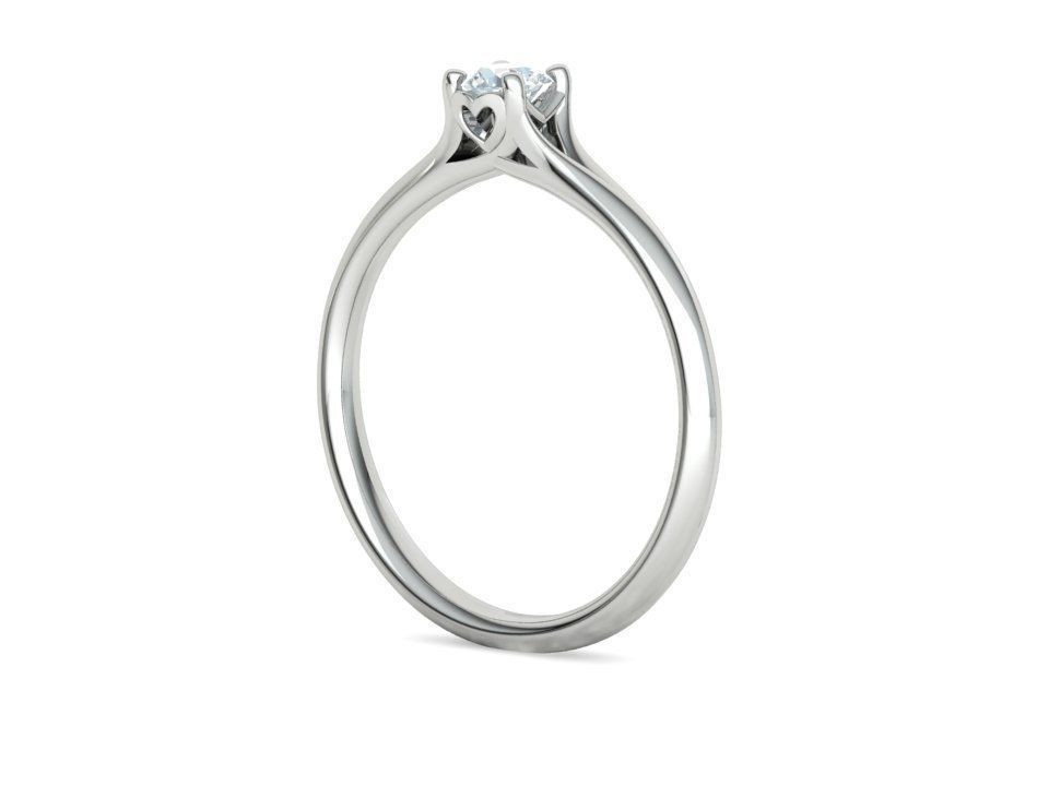 Aria Solitaire Promise Ring  with 20 pointer stone 3dmodel  3D print model_33