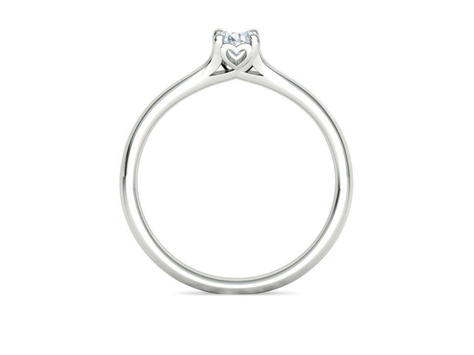 Aria Solitaire Promise Ring  with 20 pointer stone 3dmodel  3D print model_30