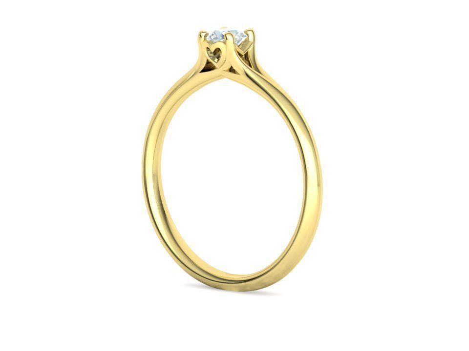 Aria Solitaire Promise Ring  with 20 pointer stone 3dmodel  3D print model_32