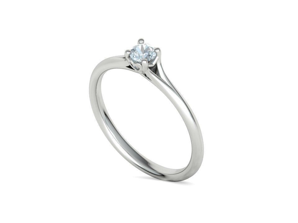 Aria Solitaire Promise Ring  with 20 pointer stone 3dmodel  3D print model_36
