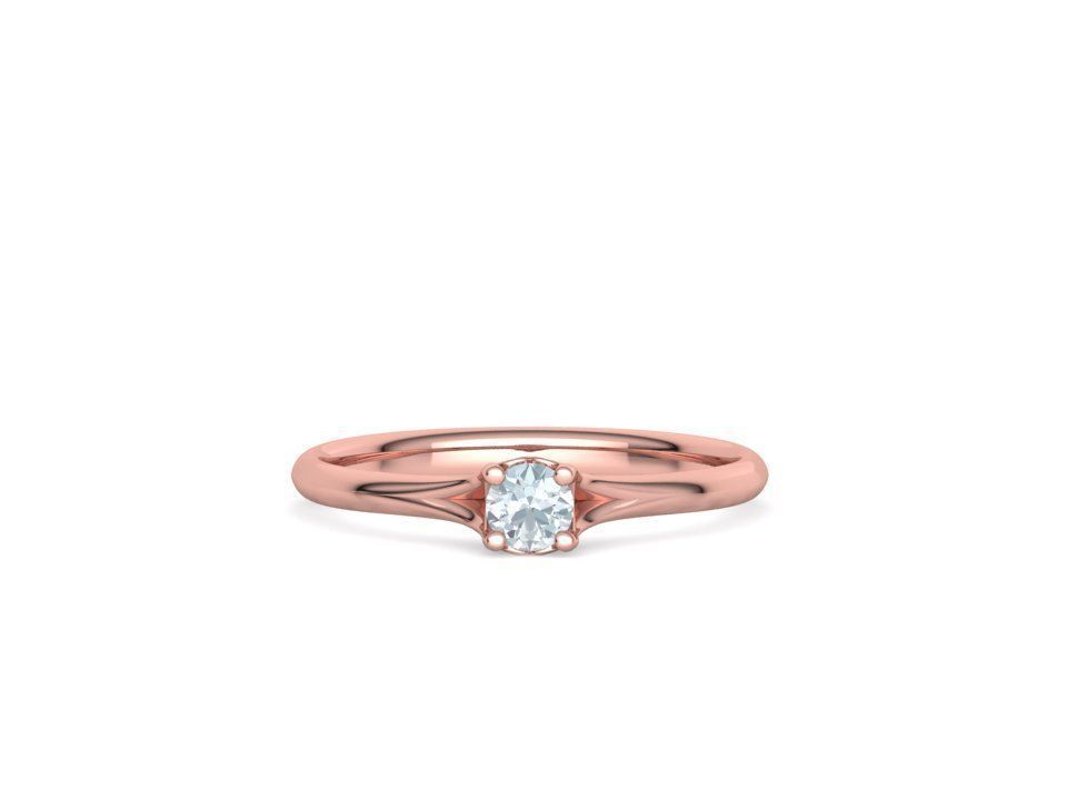 Aria Solitaire Promise Ring  with 20 pointer stone 3dmodel  3D print model_8