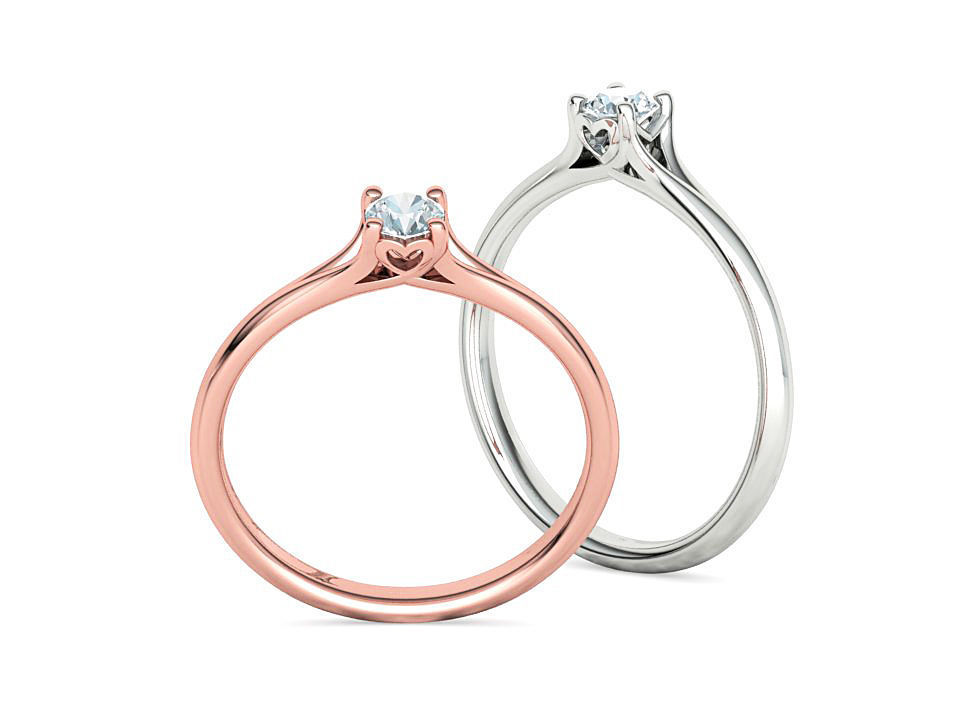 Aria Solitaire Promise Ring  with 20 pointer stone 3dmodel  3D print model_2