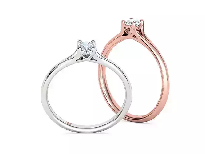 Aria Solitaire Promise Ring  with 20 pointer stone 3dmodel 