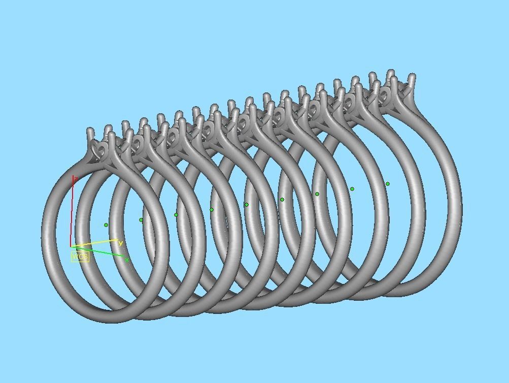 Aria Solitaire Promise Ring  with 20 pointer stone 3dmodel  3D print model_14