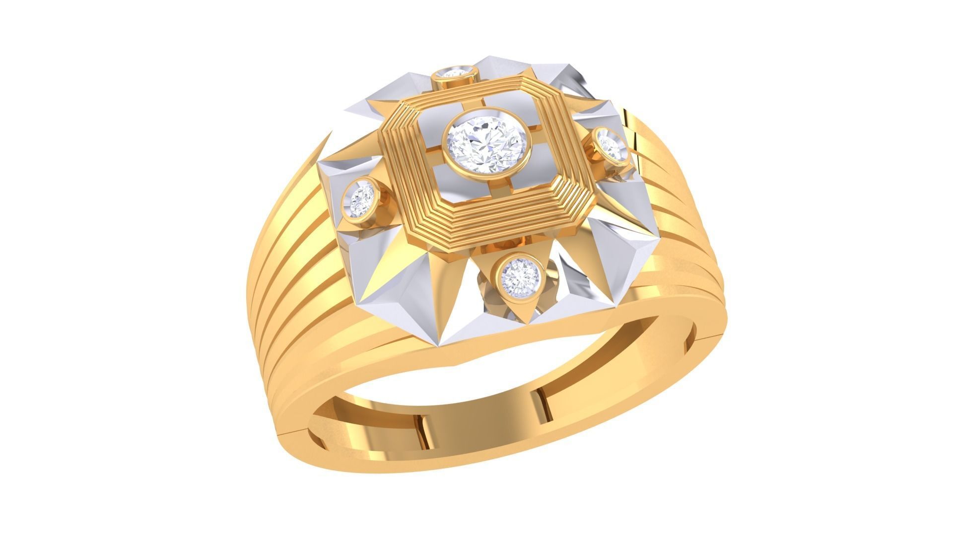 Wedding Engagement Rings 3dm STL OBJ FBX Renders Details 3D print model_1