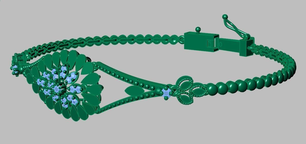 Exclusive Bracelet model 3D printable model 0046-15 3D print model_17