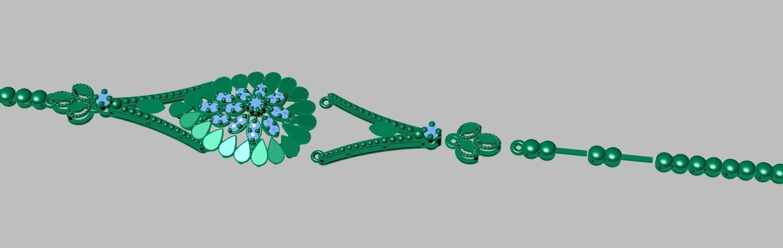 Exclusive Bracelet model 3D printable model 0046-15 3D print model_12