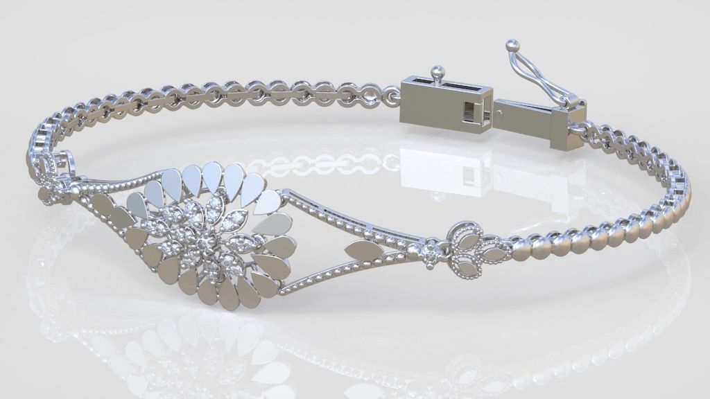 Exclusive Bracelet model 3D printable model 0046-15 3D print model_3