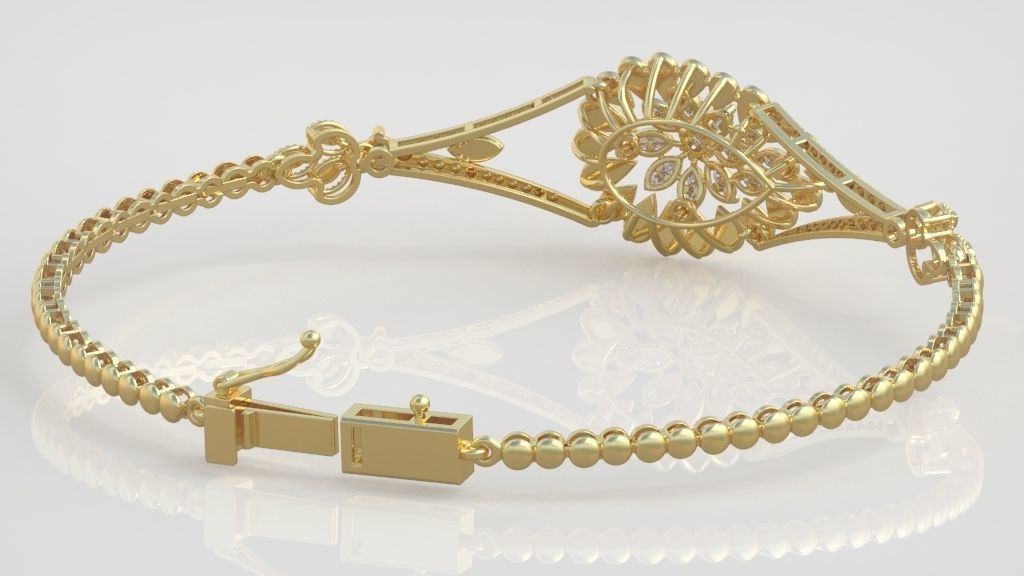 Exclusive Bracelet model 3D printable model 0046-15 3D print model_7