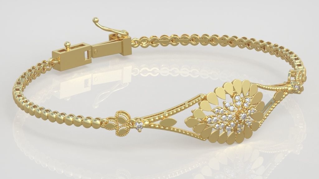 Exclusive Bracelet model 3D printable model 0046-15 3D print model_8