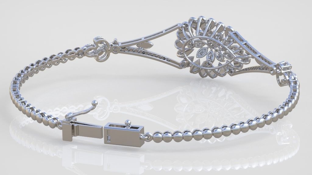 Exclusive Bracelet model 3D printable model 0046-15 3D print model_6