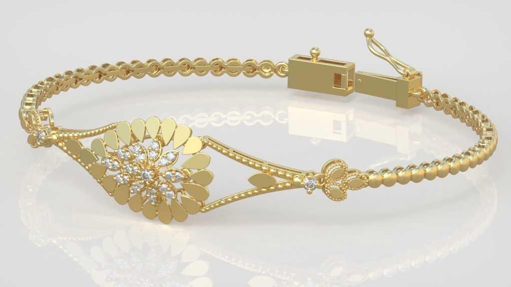 Exclusive Bracelet model 3D printable model 0046-15 3D print model_1